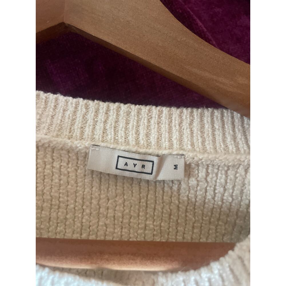 AYR Uptown Girl Cardigan Sweater SUSTAINABLE ORGANIC Cotton Size Medium M - Picture 8 of 10